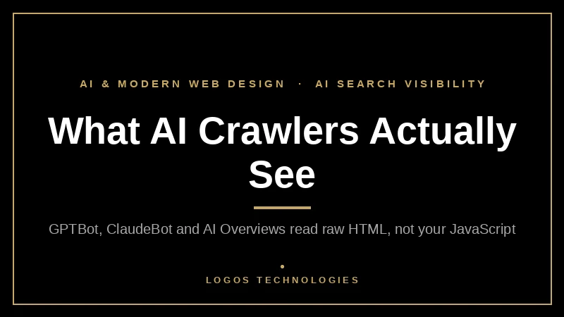 What AI crawlers see on a website in 2026 - GPTBot and ClaudeBot read raw HTML, not rendered JavaScript