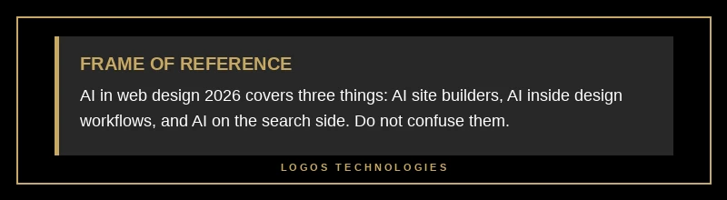 AI in web design 2026 splits into three distinct categories small business owners must understand