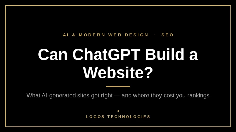 Can ChatGPT build a website — AI website builder output versus a hand-coded static site compared for SEO