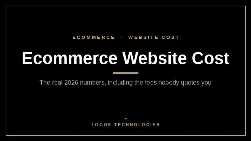 Ecommerce website cost breakdown for 2026 comparing hosted platform pricing against a custom build over three years