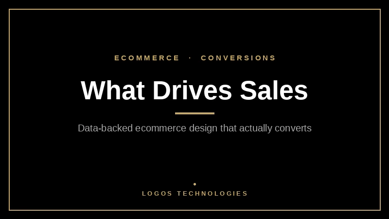 LOGOS Technologies ecommerce website design guide showing key strategies for online stores that convert