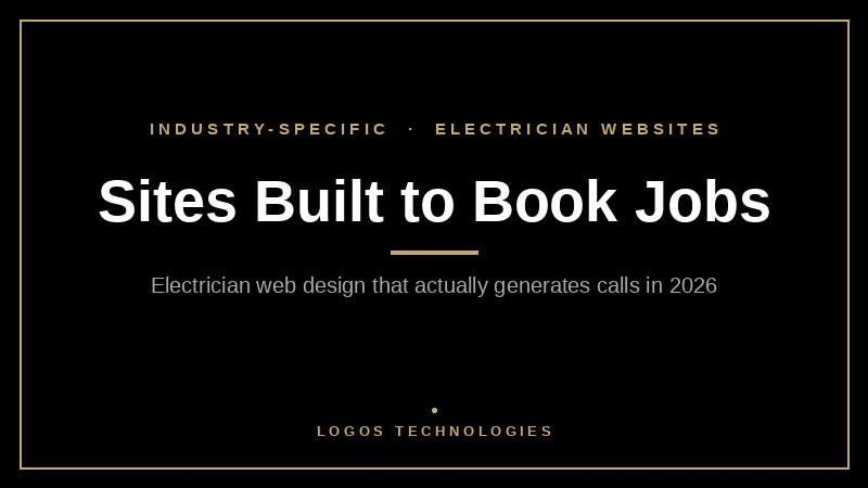 Electrician website design layout showing tap-to-call header, emergency CTA, and trust signals for converting mobile leads