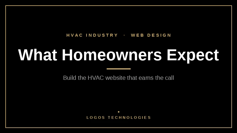 HVAC website design guide showing what homeowners look for before booking a service call