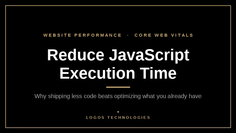 Reduce JavaScript execution time to keep the main thread free and improve Core Web Vitals