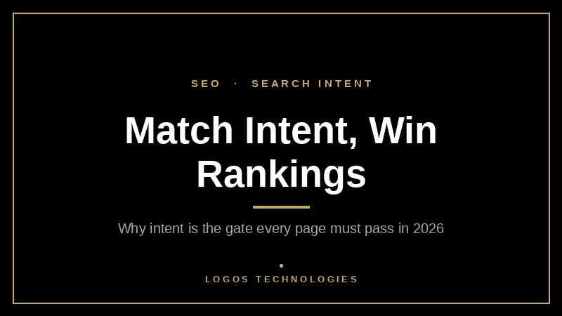 Search intent diagram matching the four query types to the right page format for SEO in 2026