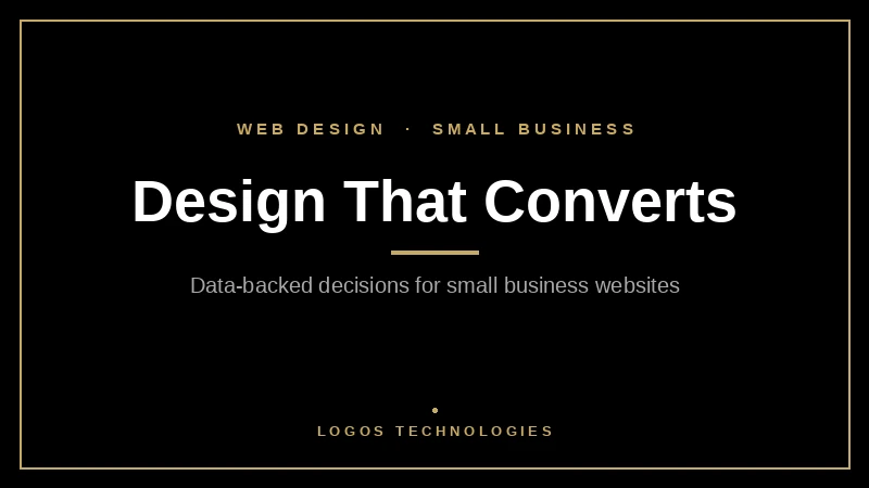 Data-driven small business website design guide showing conversion-focused layout elements